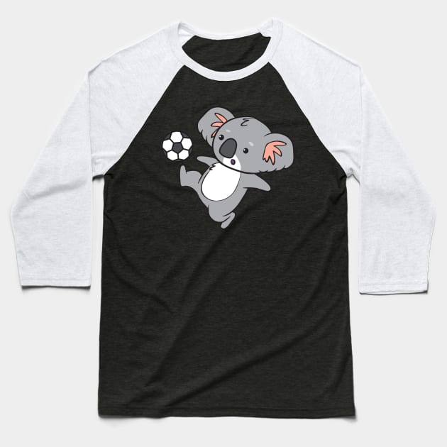 Koala - with football Baseball T-Shirt by theanimaldude